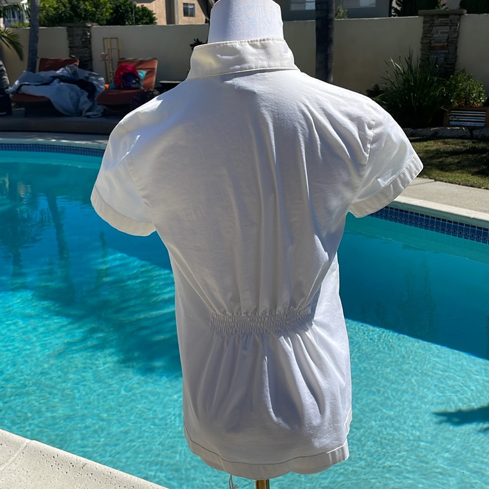 Ann Taylor Crisp White Blouse | Size 2P - Picture 5 of 11